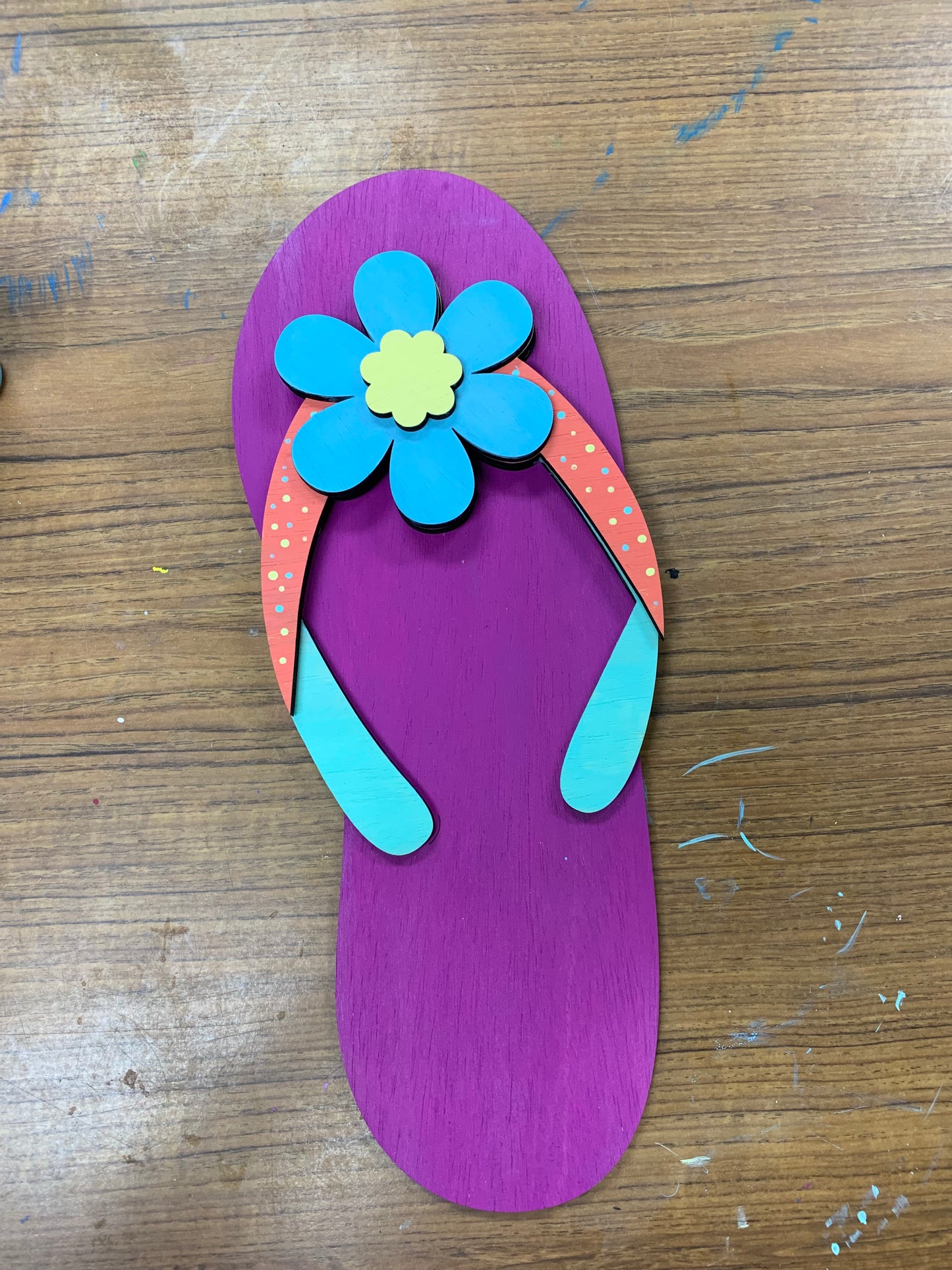 Flip flop Wood 3D