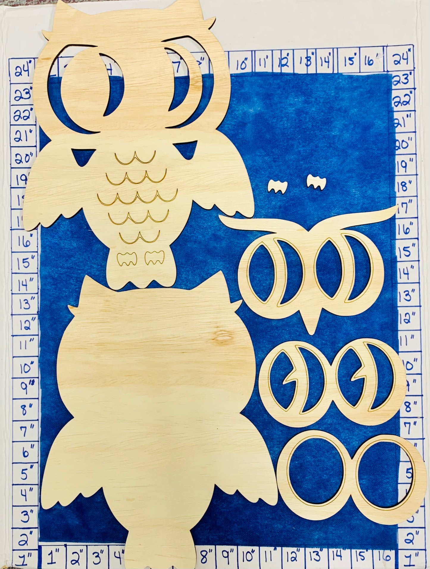 Owl wood 3D plaque