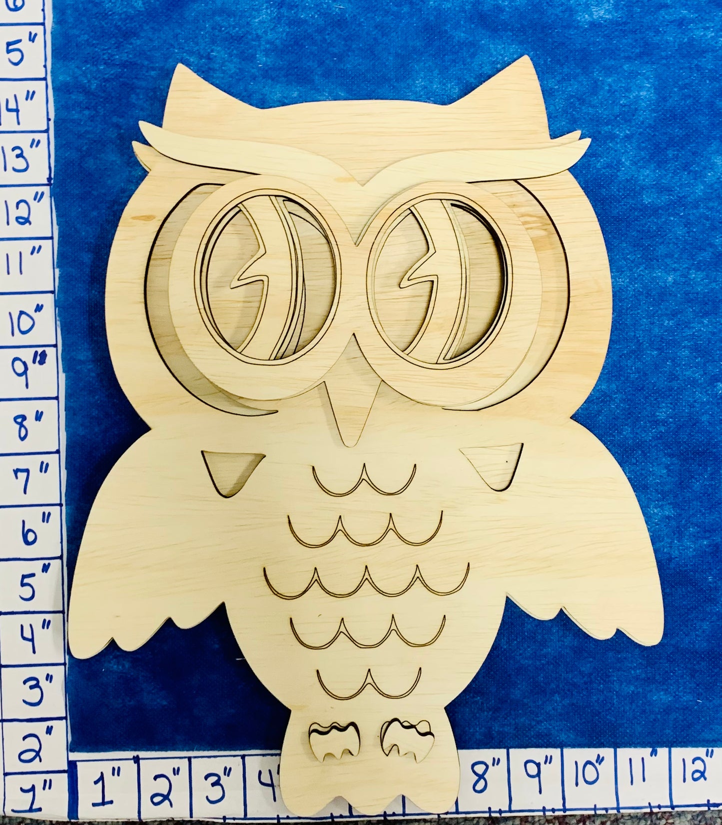 Owl wood 3D plaque