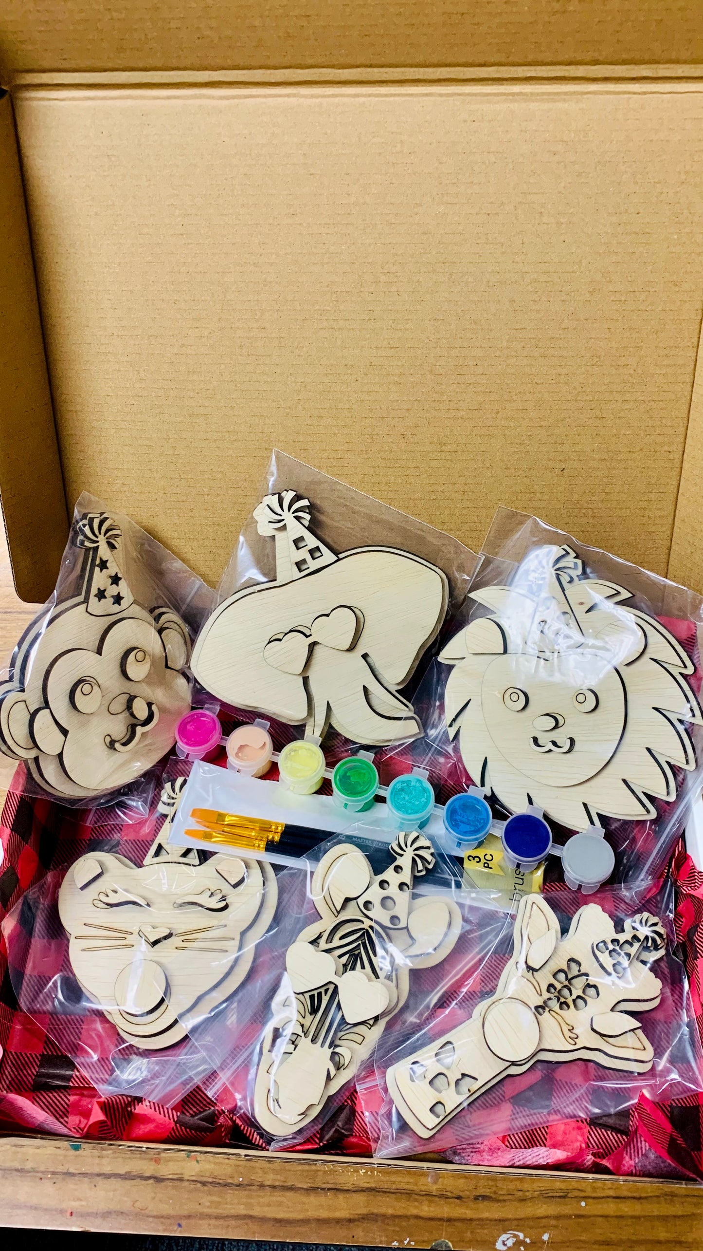 Activity kit layered Wood animals