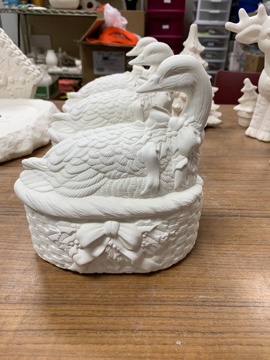 Goose candy dish