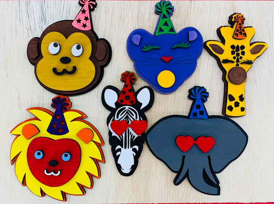 Activity kit layered Wood animals