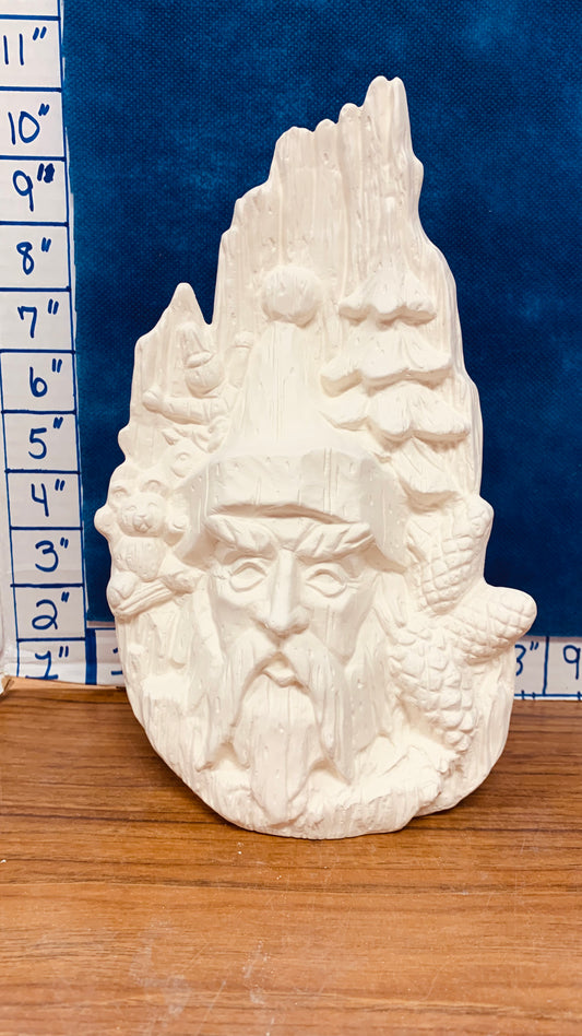 Santa carved scene