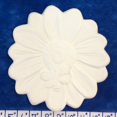 Flower with bee plaque