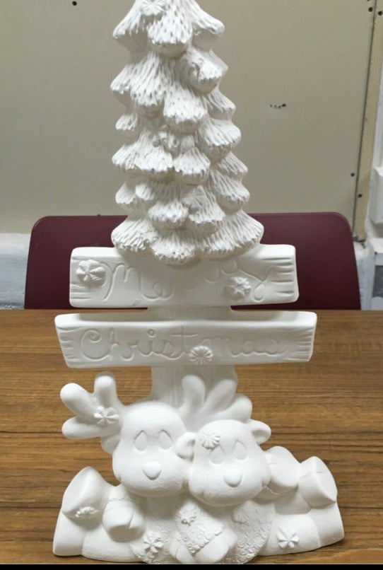 Reindeer with tree